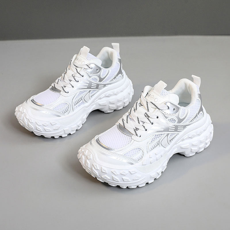 Damen Sportliche Trail-Sneaker mit doppellagiger Gummisohle und atmungsaktiver Mesh-Oberfläche