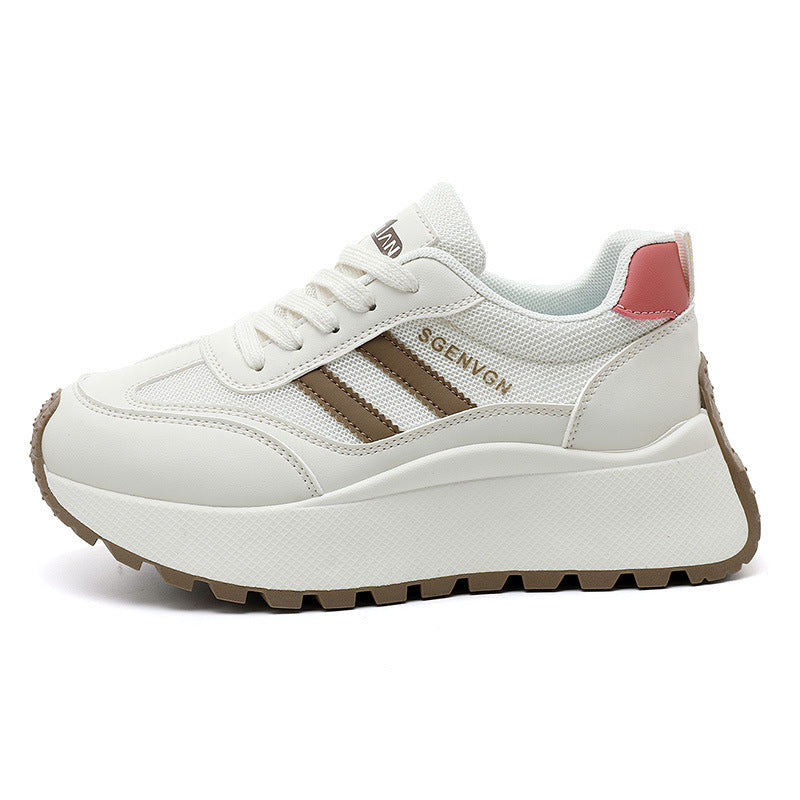 Damen Plateau Sneakers mit stilvollem Design und dämpfender Laufsohle