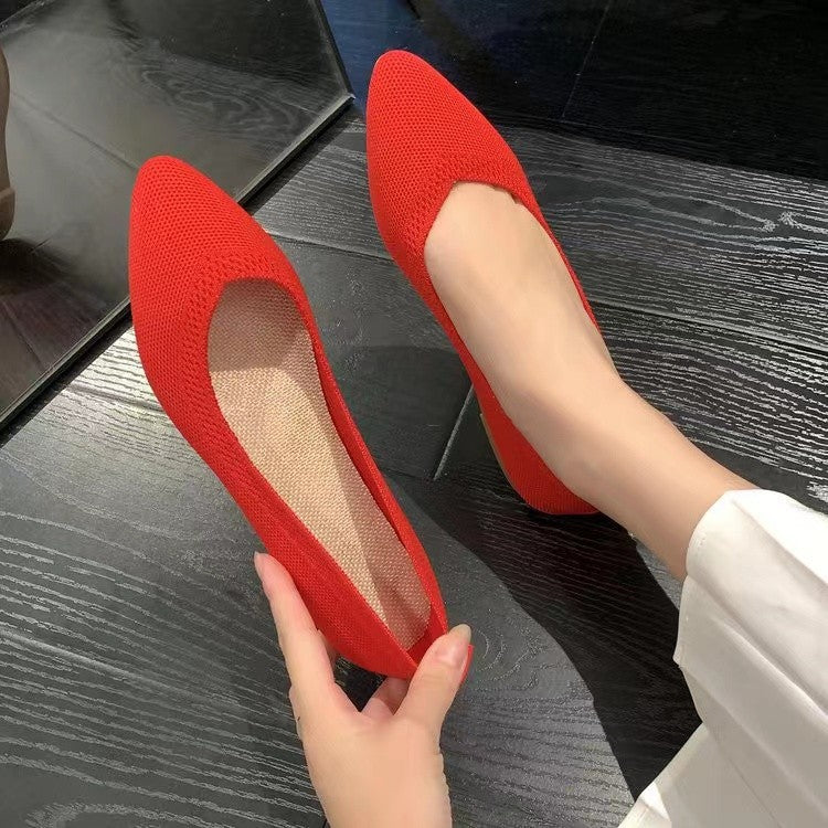 Damen elegante und atmungsaktive Ballerinas mit flexiblem Fußbett Heidi-Mode