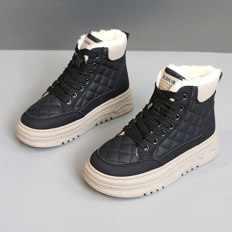 Damen High-Top Sneakers mit warmem Fleece-Futter und rutschfester Sohle