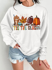 Damen Sweatshirt mit herbstlichem Motiv und lässigem Schnitt