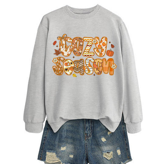 Damen Sweatshirt mit kreativem Herbstdesign und lässigem Schnitt