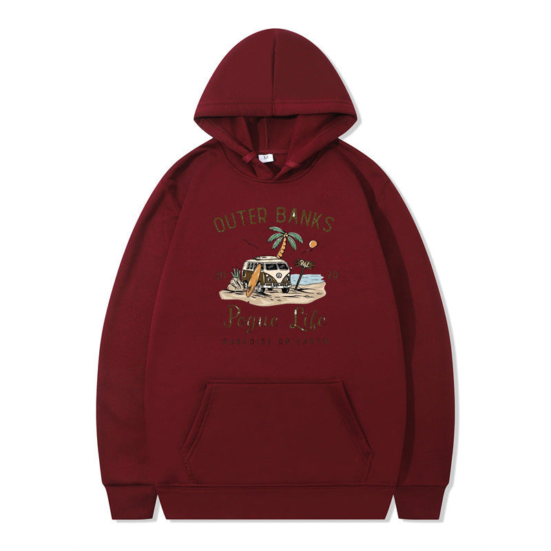 Damen Kapuzenpullover mit maritimem Design und inspirierendem Druck