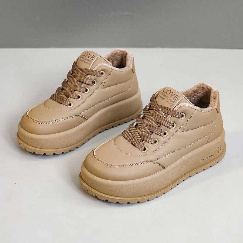 Damen Winterliche High-Top Sneakers mit Fleece-Innenfutter