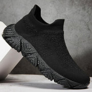 Damen Strick-Sneaker mit hohem Kragen und rutschfester Sohle