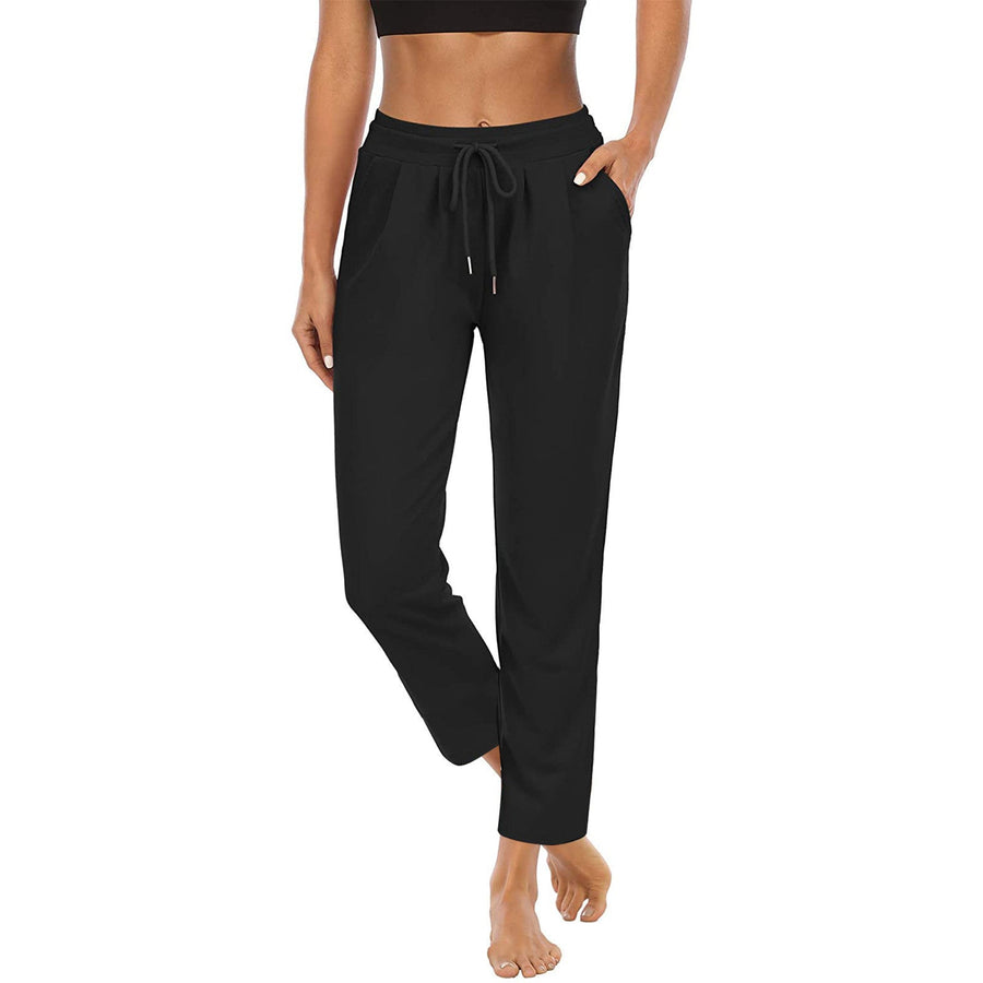 Damen nan lässige Jogginghose mit hoher Taille, Kordelzug und praktischen Seitentaschen Drune