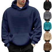 Unisex nan kuscheliger Teddy-Fleece Hoodie mit überlanger Passform und Kängurutasche Drune