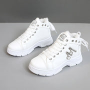 Damen warme High-Top Sneakers mit flauschigem Innenfutter und modischem Design