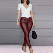Damen figurbetonte High-Waist Hose