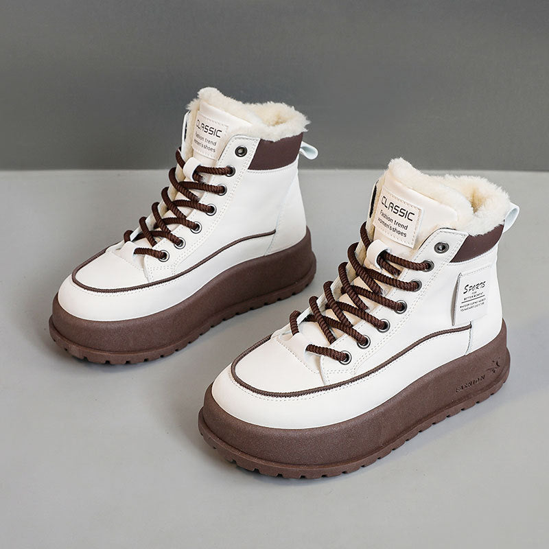 Damen Winter Boots mit dickem Fleece-Futter und rutschfester Sohle