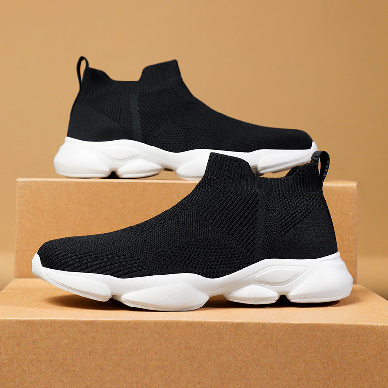 Damen Sportliche Strick-Sneaker mit funktionalem Sohlenprofil