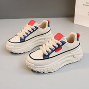 Damen sportliche Plattform Sneakers mit dämpfender Laufsohle und atmungsaktivem Obermaterial