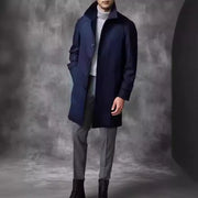 Herren eleganter Doppelreiher-Wollmantel Aliams