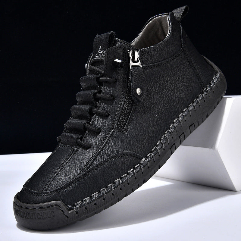 Yuval – Leder Turnschuh Mit Seitlichem Reißverschluss