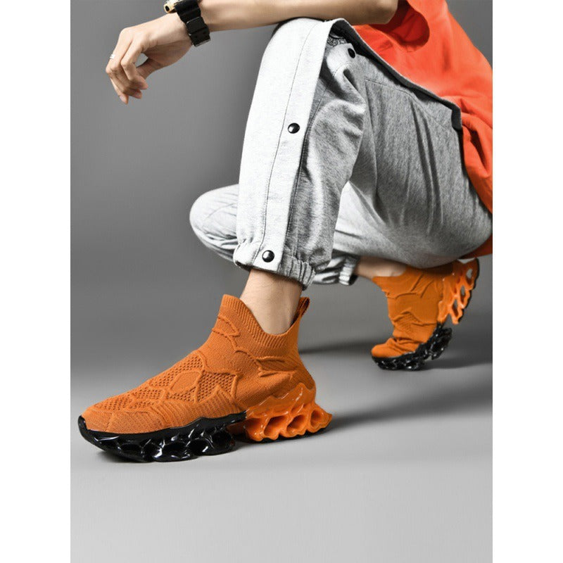 Damen Sportliche Strick-Sneaker mit rutschfester Sohle und innovativer Dämpfungstechnologie