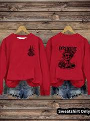 Damen Sweatshirt mit kreativem Motiv und lässigem Schnitt