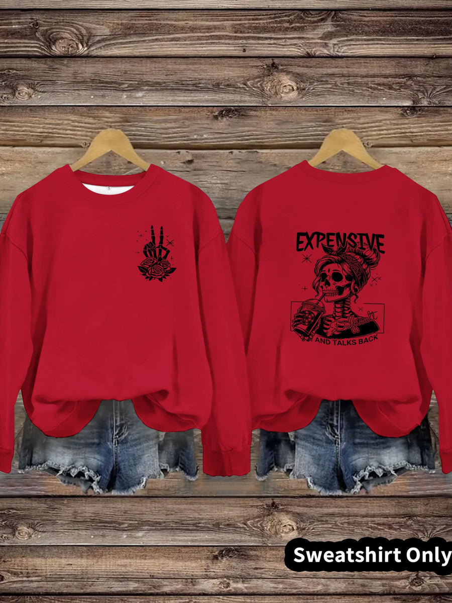 Damen Sweatshirt mit kreativem Motiv und lässigem Schnitt