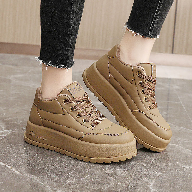 Damen Winterliche High-Top Sneakers mit Fleece-Innenfutter