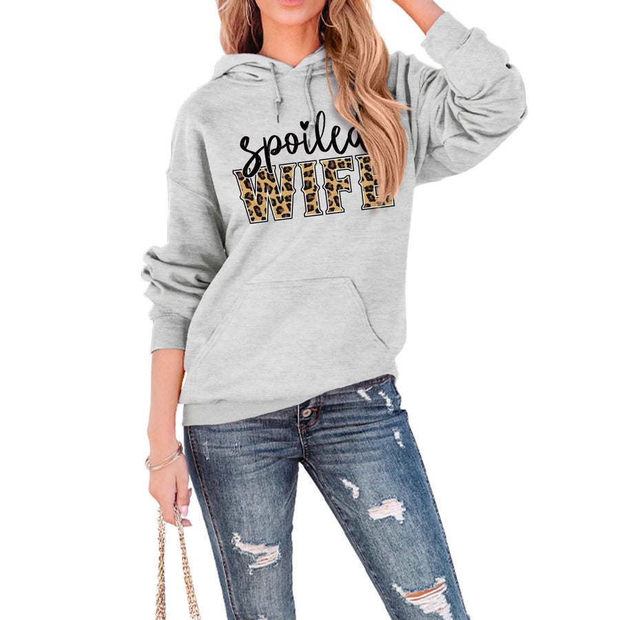 Damen Kapuzenpullover mit kreativem und elegantem Schriftzug