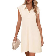 Damen Polo-Kleid mit Taschen und modernem Schnitt Heidi-Mode