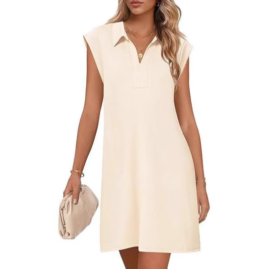 Damen Polo-Kleid mit Taschen und modernem Schnitt Heidi-Mode