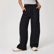 Damen Cargo-Hose mit seitlichen Taschen und elastischem Bund