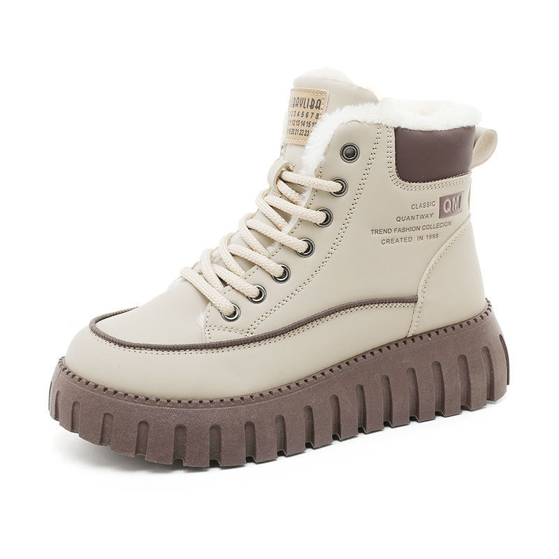Damen Warmgefütterte Chunky Winterstiefel