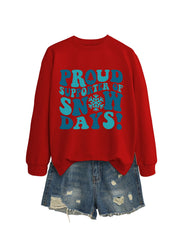 Damen Sweatshirt mit kreativem Aufdruck und lässigem Schnitt
