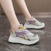 Damen Sportliche Plateau-Sneaker mit trendiger Farbgebung und dämpfender Sohle