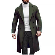 Herren eleganter Langmantel mit seitlichen Eingrifftaschen Aliams