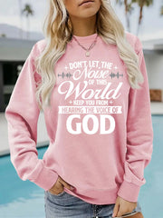 Damen Sweatshirt mit inspirierendem Aufdruck und bequemer Passform
