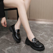 Damen Elegante und bequeme Loafer mit modischem Schnallen-Design