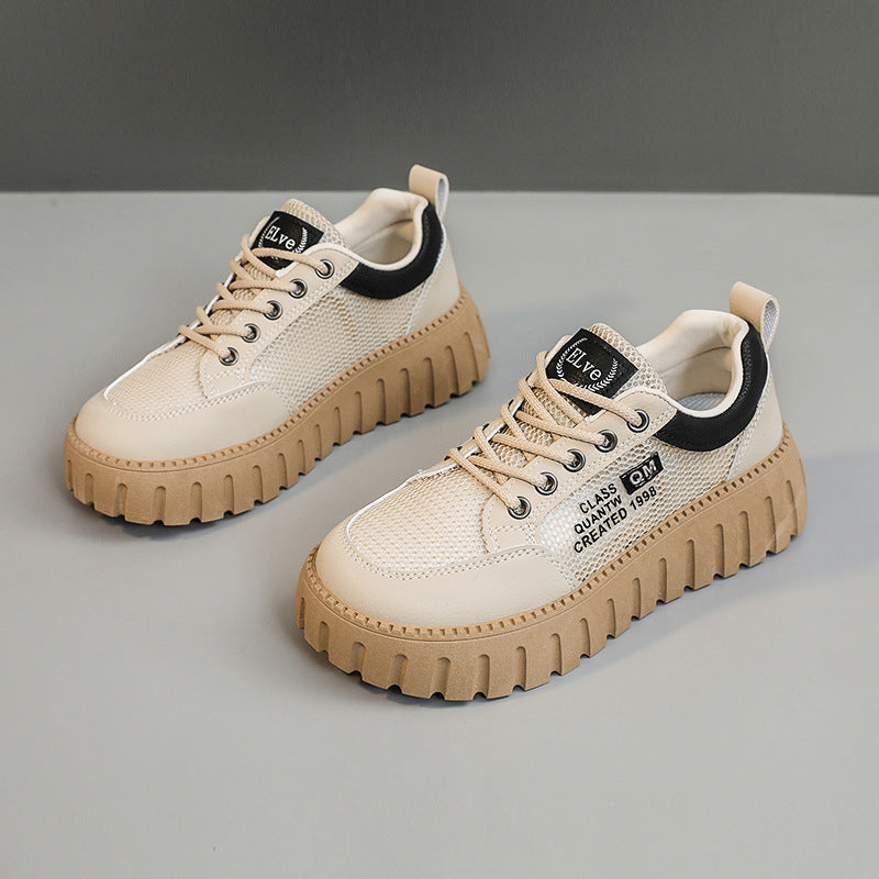 Damen Sportliche Chunky Sneakers mit atmungsaktiver Mesh-Oberfläche und strapazierfähigem Sohlenprofil