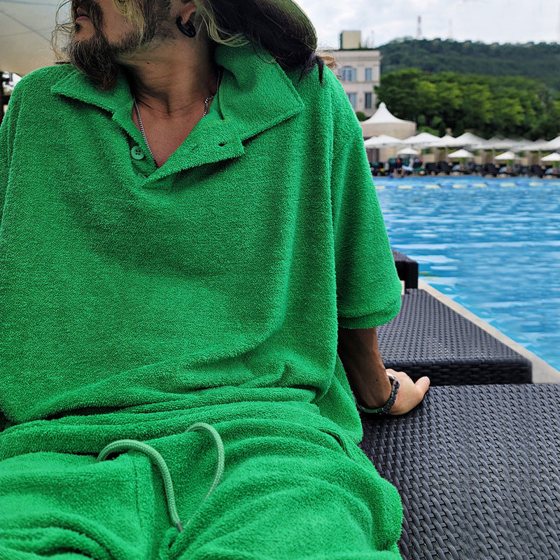 Herren lässiges Oversized T-Shirt mit kurzen Ärmeln Aliams