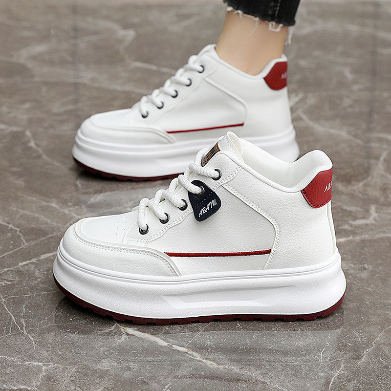 Damen Sportliche High-Top Sneakers mit gepolsterter Sohle und atmungsaktiver Struktur
