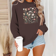 Damen Sweatshirt mit floralem Motiv und lässigem Schnitt