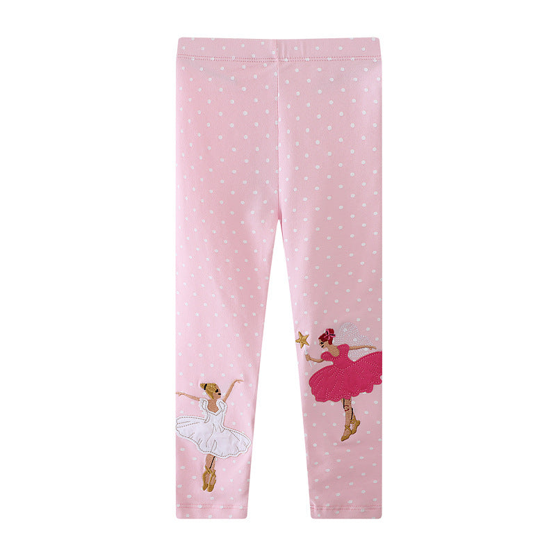 Mädchen Leggings mit zauberhaften Ballettapplikationen Drune