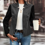 Damen elegante Blazerjacke im modischen Design mit Stehkragen