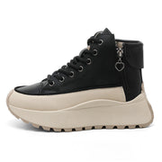 Damen High-Top Sneakers mit elegantem Reißverschluss und dämpfender Laufsohle