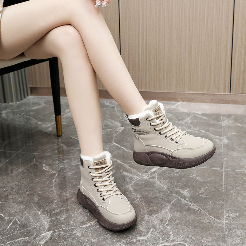 Damen modische Winterstiefel mit kuscheligem Fleece-Futter und rutschfester Sohle