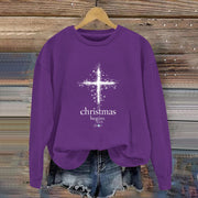 Damen Sweatshirt mit christlichem Motiv und weichem Innenfutter