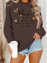 Damen Sweatshirt mit inspirierendem Bienenmotiv und positiven Affirmationen