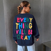 Damen Sweatshirt mit buntem Schriftzug
