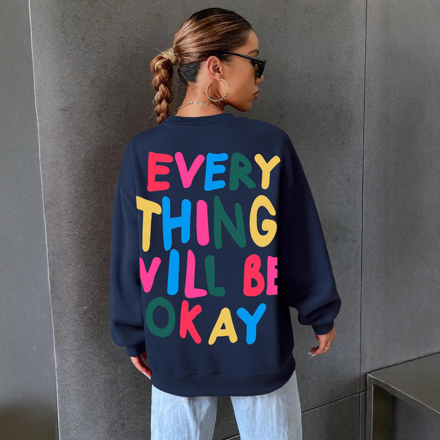 Damen Sweatshirt mit buntem Schriftzug