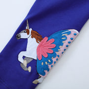 Mädchen Leggings mit zauberhaften Einhorn- und Schmetterlingsapplikationen Drune