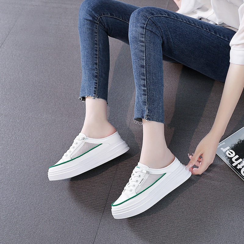 Damen lässige Sneaker mit atmungsaktivem Mesh-Obermaterial und dämpfender Sohle