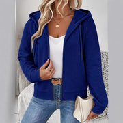 Damen Sportliche Kapuzenjacke mit strukturiertem Design und praktischen Taschen