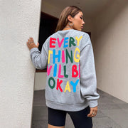 Damen Sweatshirt mit buntem Schriftzug