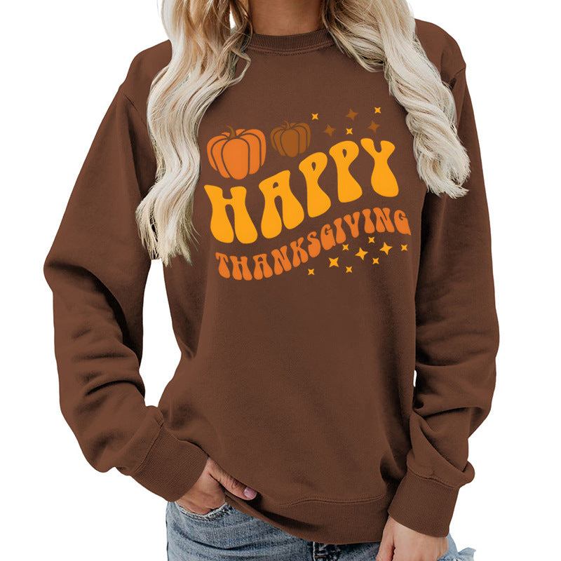 Damen Sweater mit festlichem Pumpkin-Motiv und gemütlicher Passform