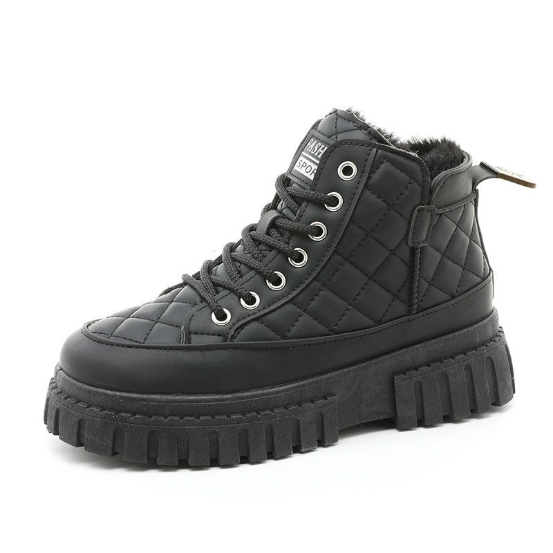 Damen modische Winterstiefel mit rutschfester Sohle und kuscheligem Innenfutter